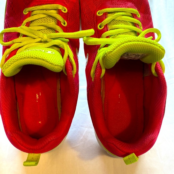 Champion Women's Pink Yellow Neon Lace Up Sneakers 8.5 - Picture 5 of 8